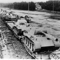 Captured film German tanks being shipped