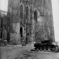 German tank outside cathedral Cologne Germany 