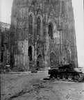German tank outside cathedral Cologne Germany 