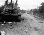 Knocked out German tank France June 44