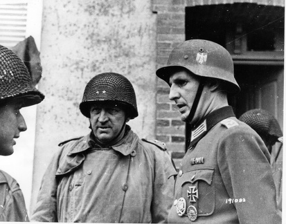 Maj Gen Eddy with German Officer France