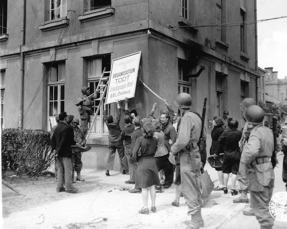 TODT sign Cherbourg France June 44