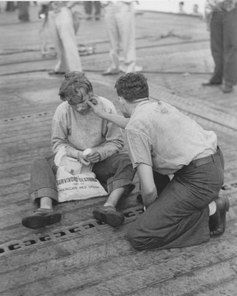 Survivor U-Boat USS Core being treated.jpg