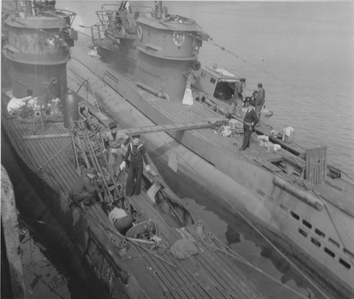 U-Boats in harbor Weymouth Mass..jpg
